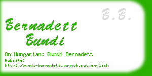 bernadett bundi business card